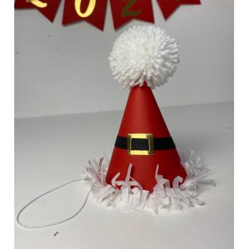 Детский колпачок на праздник Санта